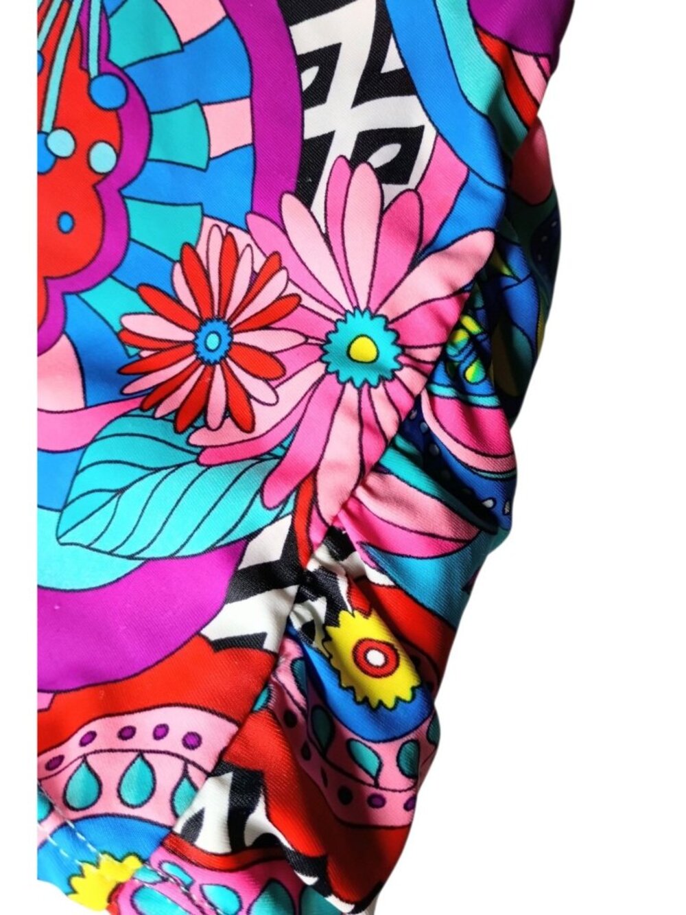Catalina Abstract Mod Swim Tankini Top L Colorful Artsy Beach Stretch - Picture 6 of 8